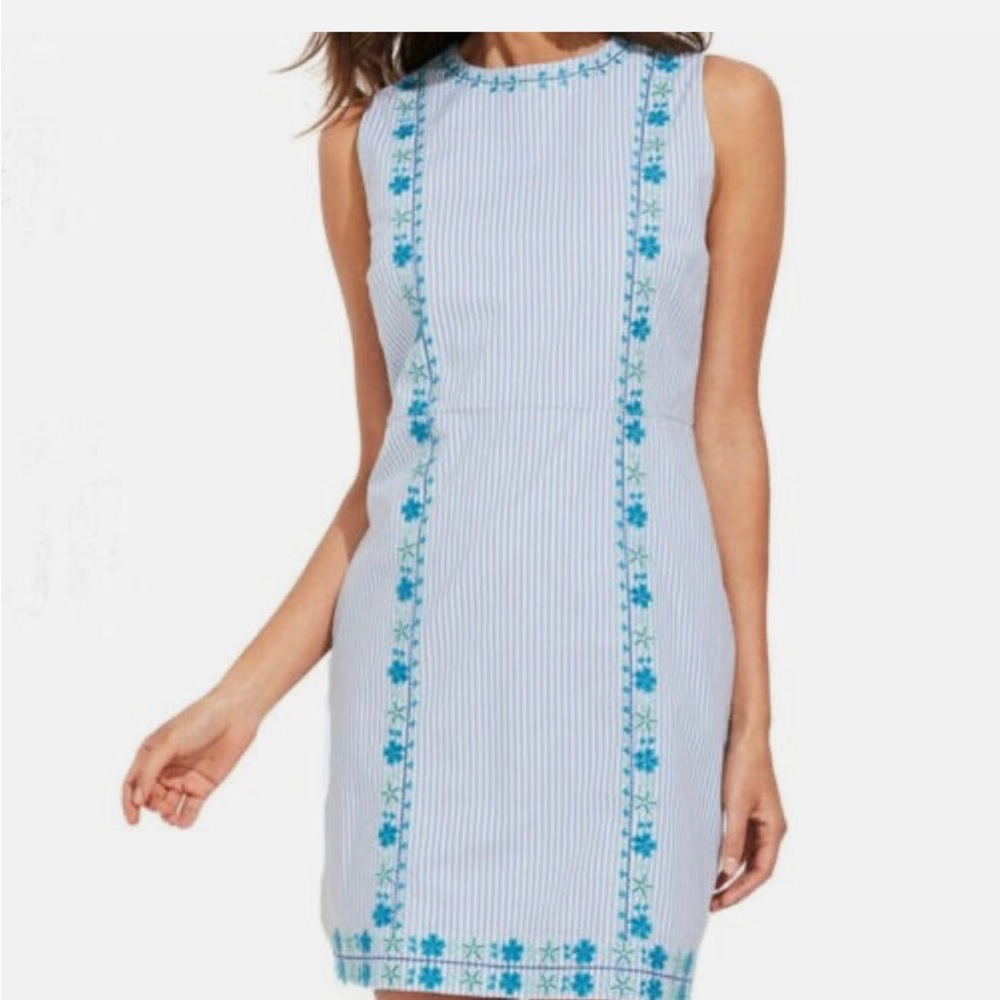 Vineyard Vines Blue Sleeveless Sheath Mini Dress